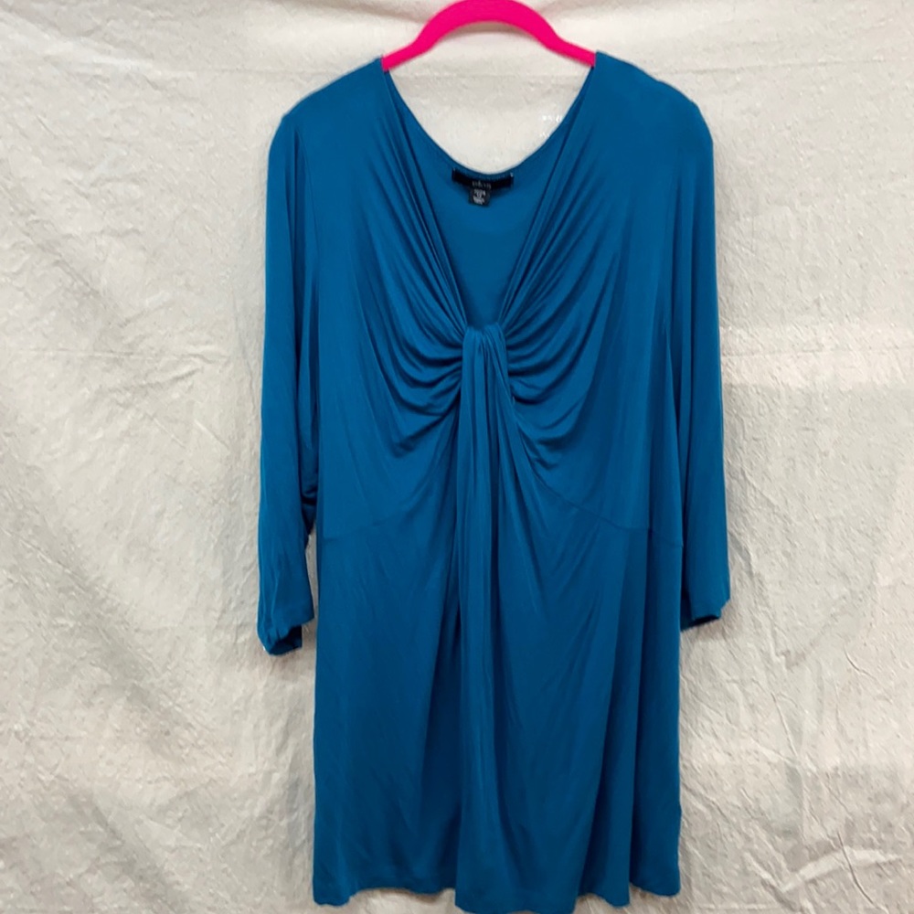 Ellos front twist blouse 3/4 Sleeves plus size 1X